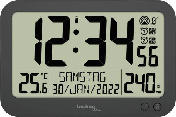 Technoline WS 8026 – Wetterstation, innen/außen, Hygrometer & Barometer – schwarz