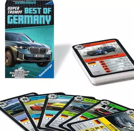 Ravensburger Supertrumpf Best of Germany – Kartenspiel, 1 Spieler, ab 7 Jahren, 5 Min., IT
