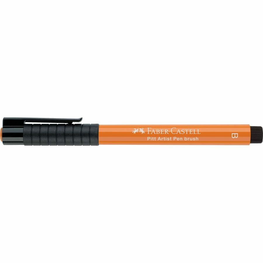 Faber-Castell Pitt Artist Pen Brush Pinselstift – Pinselspitze, 2,5 mm, pigmentiert, wasserfest, Terrakotta