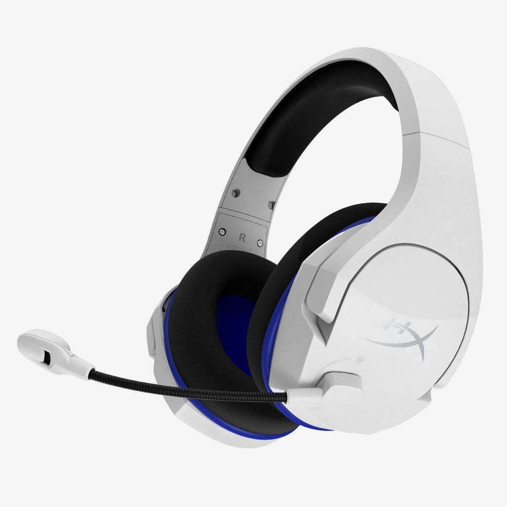HP HyperX Stinger Core W PS5 Gaming-Headset – On-Ear, Stereo, 2,4 GHz kabellos, 3,5 mm Klinke, Blau/Weiss