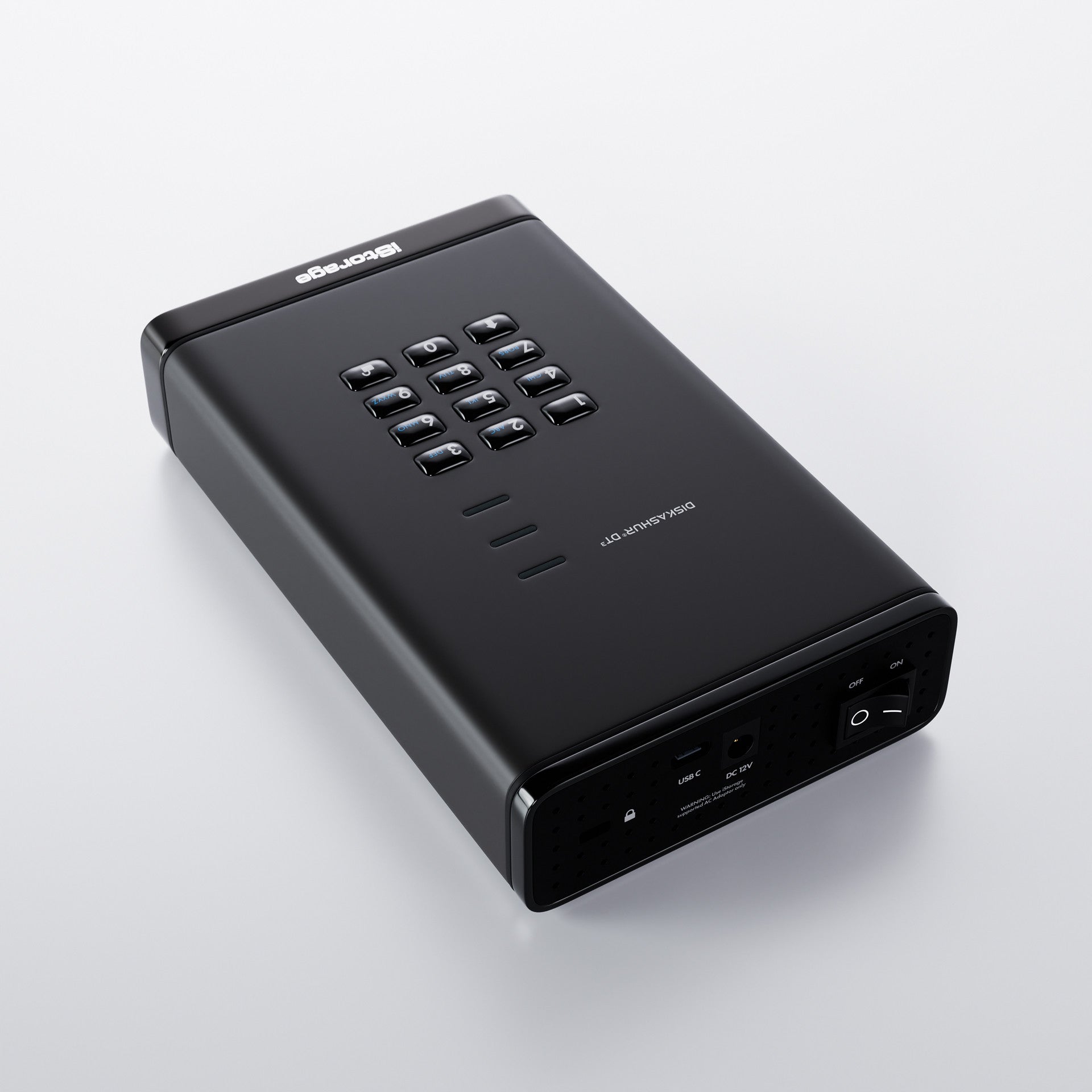 iStorage diskAshur DT3 24TB – Desktop HDD – USB-C 3.2 Gen 1, 290 MB/s, für 3,5" HDD