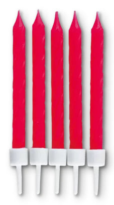 Städter Geburtstagskerzen – Rot – 7,5 cm – 10 Stk