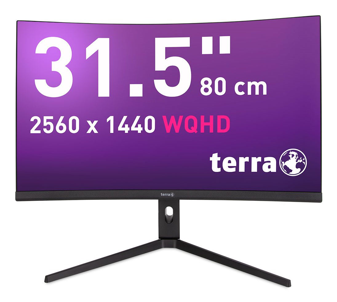 TERRA 3285W HA – Monitor, LCD, Gebogen, USB-C, HDMI, DisplayPort, Schwarz