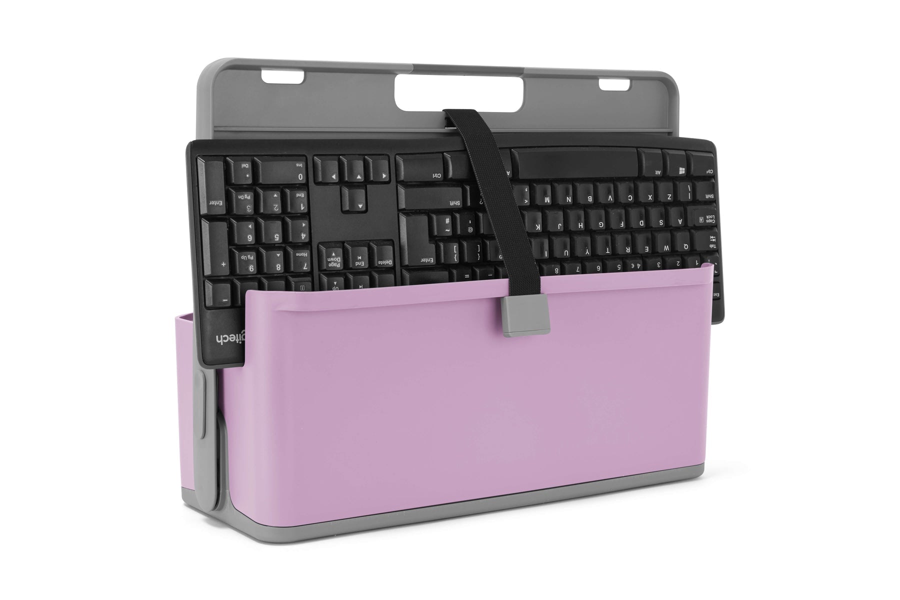 Hotbox Laptop-Ständer – bis 14,9", 2 Schubladen, höhenverstellbar – Violett