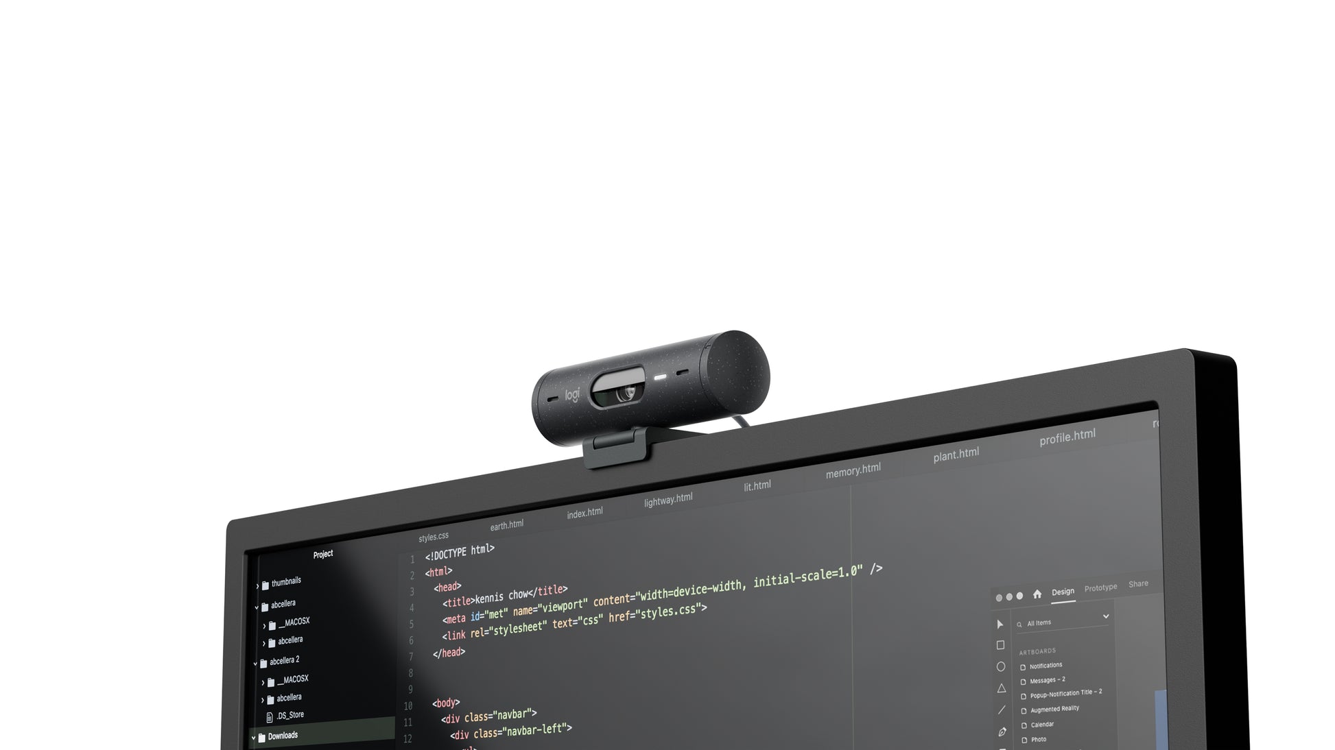 Logitech Brio 500 Webcam – Full HD, 60 fps, USB-C, Autofokus, Abdeckung, 90°