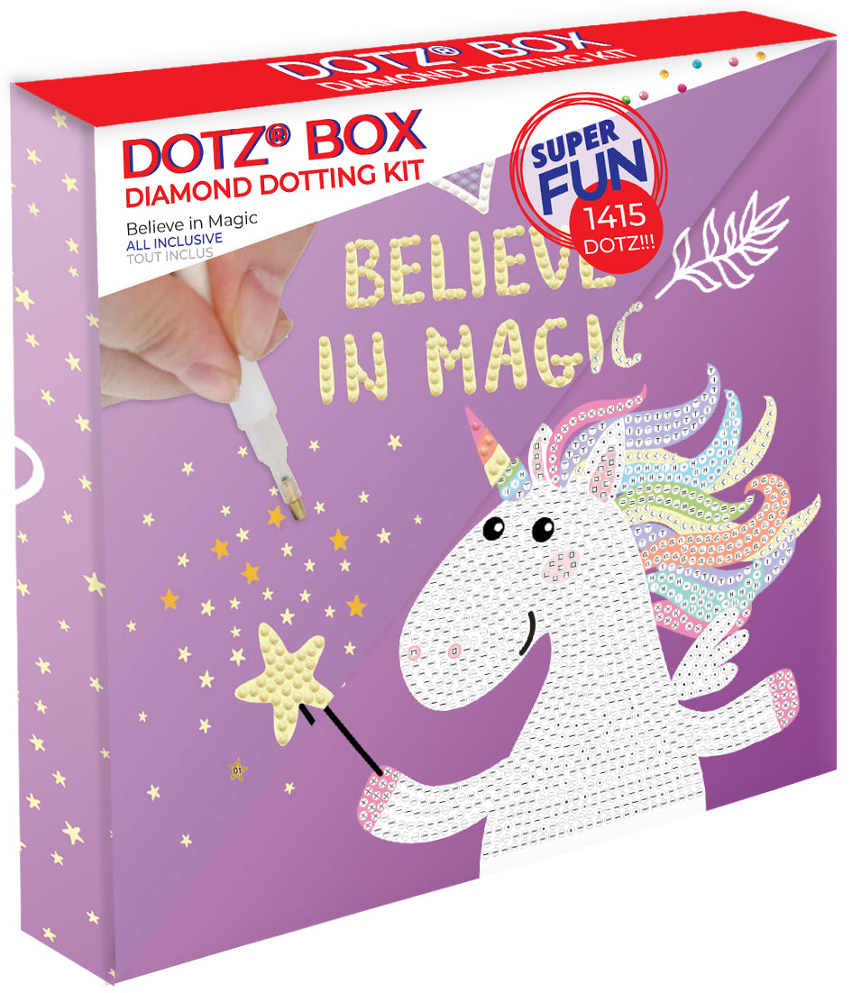Diamond Dotz Believe in Magic – Diamond Painting Set – 22 × 22 cm – 1422 Perlen – ab 3 Jahren