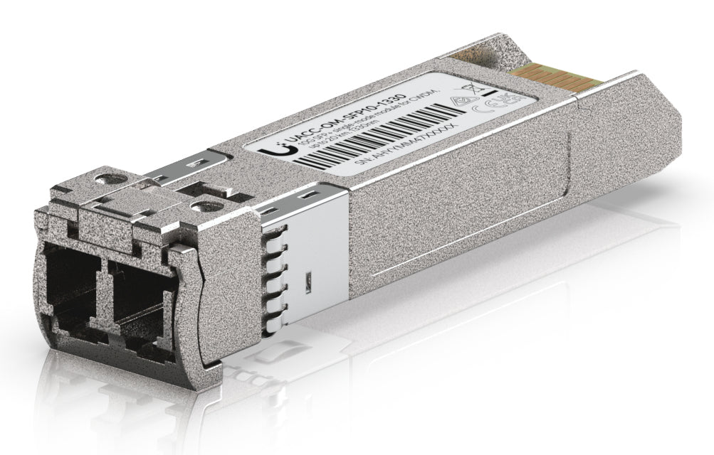 Ubiquiti SFP+ Transceiver – 11,3 Gbit/s, Singlemode, 1310 nm, 20 km, LC (UPC), CWDM – Grün/Grau