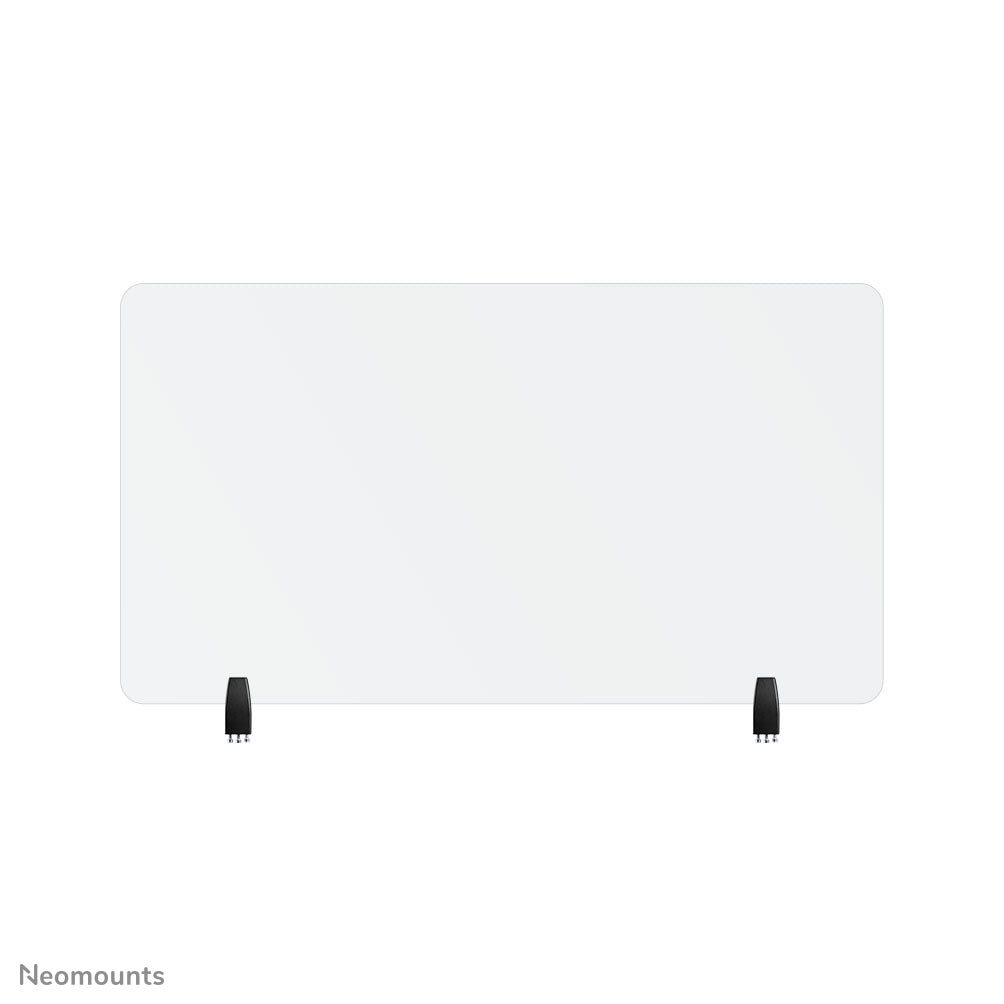Neomounts Hygieneschutzschild – 1'200 × 650 mm, transparent, mit Montageset, für Tischplatten 0–25 mm