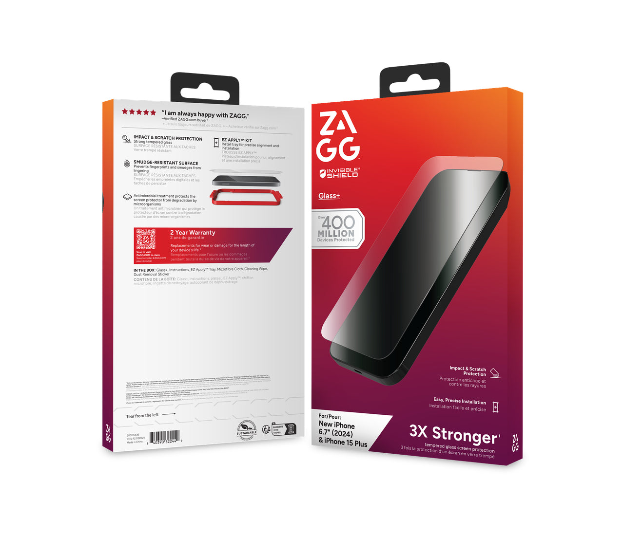 ZAGG Glass Plus – für Apple iPhone 15 Plus – Glas