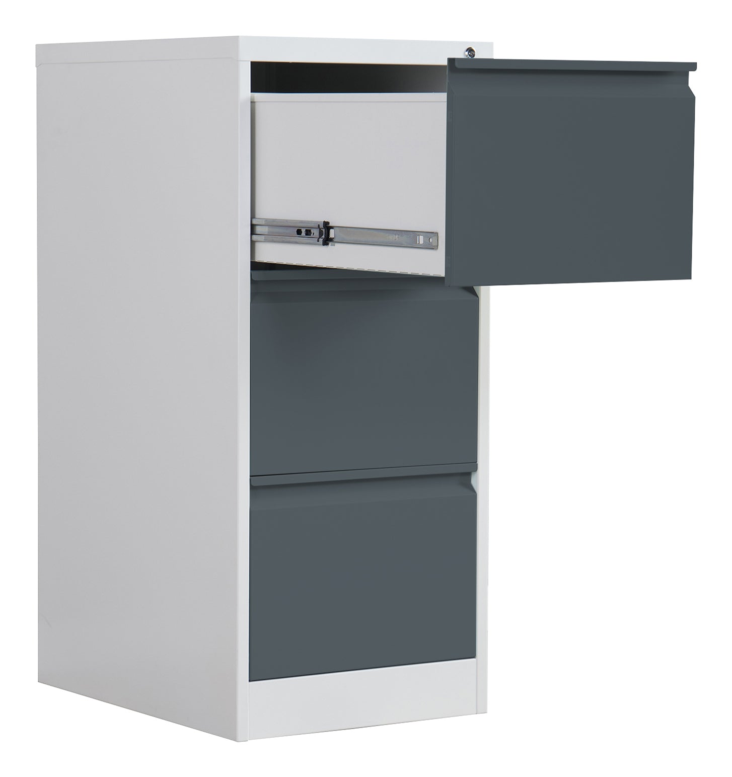 Phoenix Safe Co. FC1003GAK – Aktenschrank, 3 Schubladen, abschliessbar, 450 × 620 × 1025 mm, Grau/Anthrazit