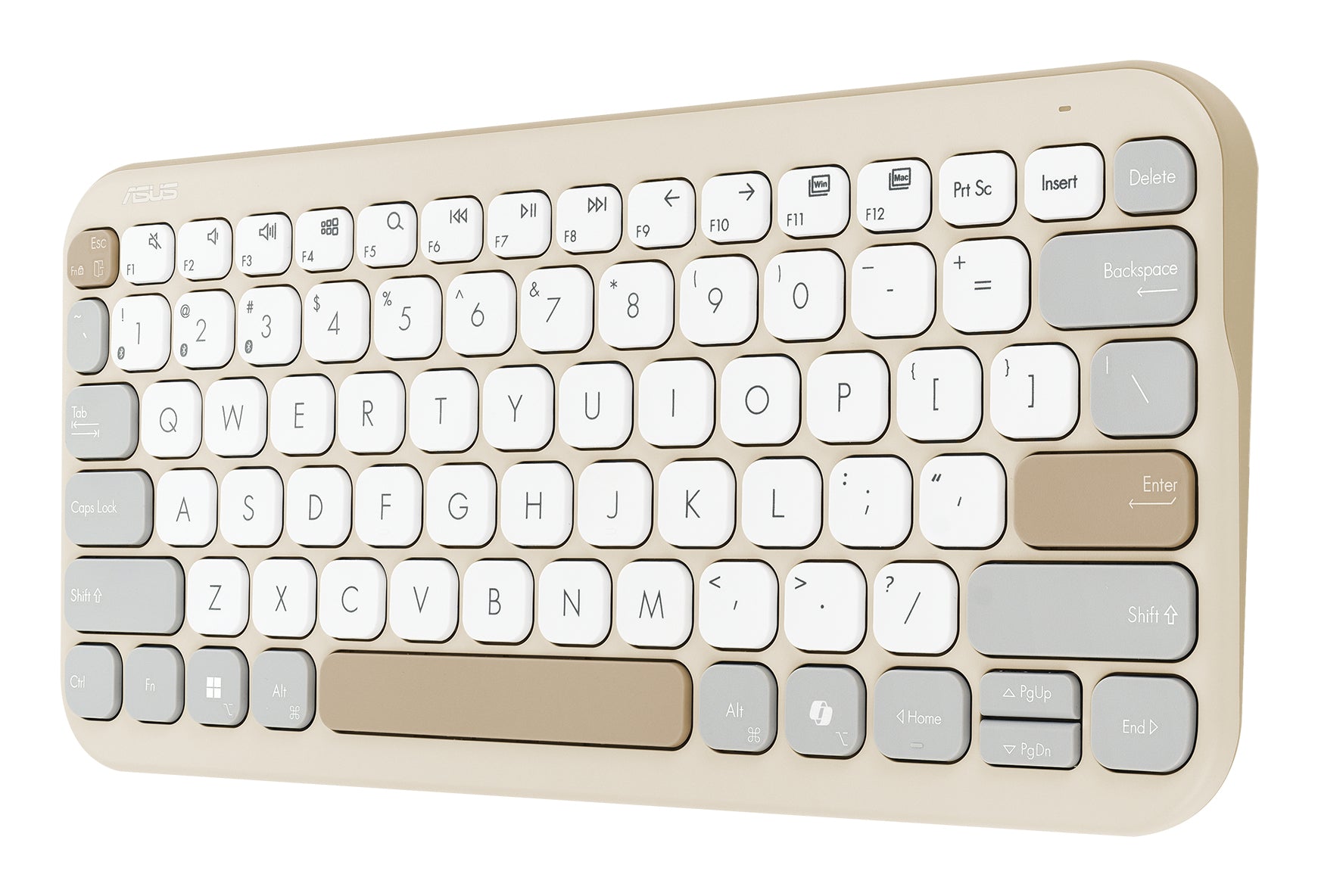 ASUS KW100 – Tastatur 75% – Bluetooth 5.0 – Ohne Ziffernblock – Beige