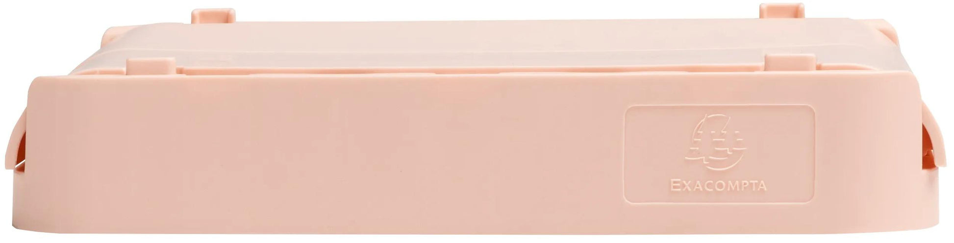 Exacompta Aufbewahrungsbox – für A6+, klappbar, hellrosa, Polypropylen (PP), B 188 × H 95 × T 138 mm
