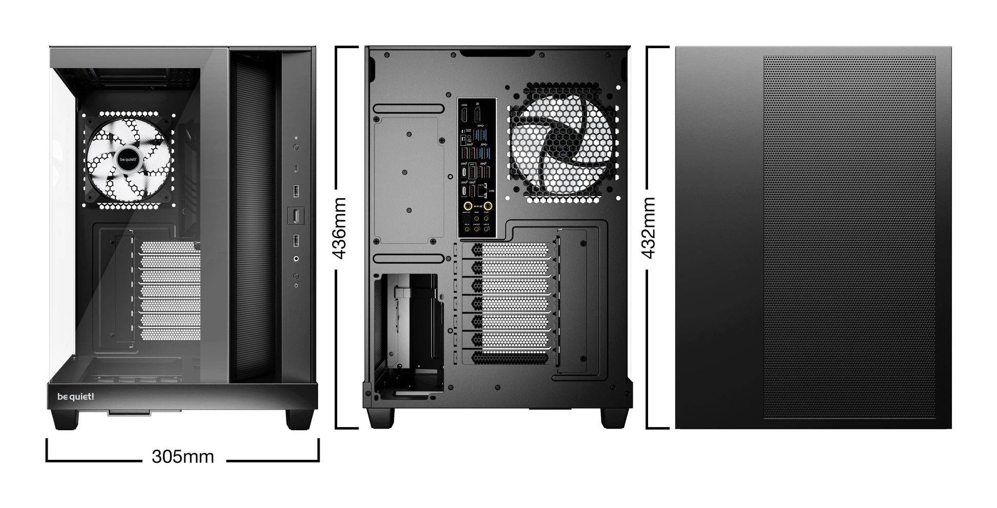 be quiet! be quiet Light Base 500 LX – Midi Tower – Schwarz, ATX, micro ATX, Mini-ITX, 7 Erweiterungsslots, Seitenfenster