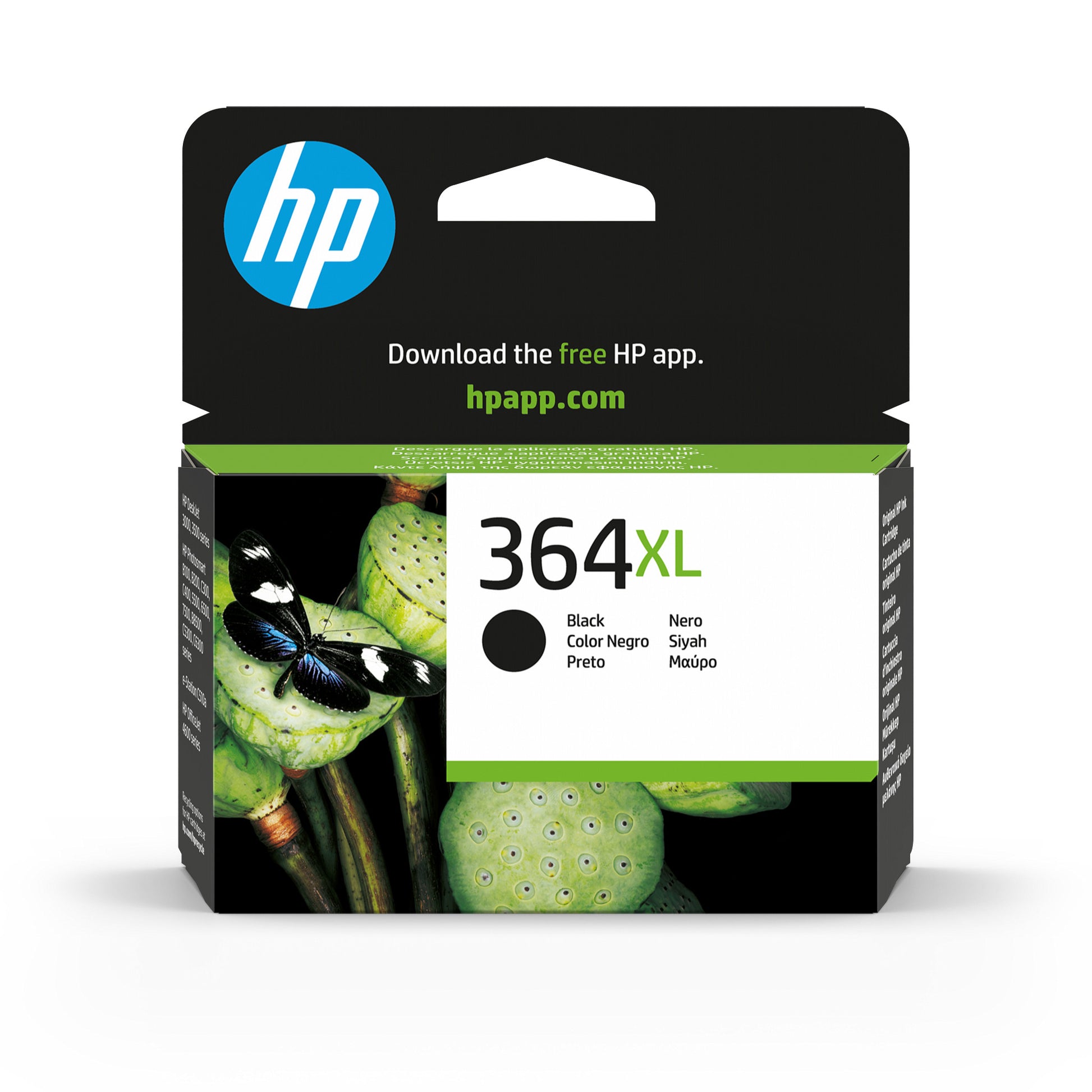 HP 364XL Schwarz Tintenpatrone (Original) – 550 Seiten – für HP DeskJet 3522/3524, Photosmart 5522/5524, B210c