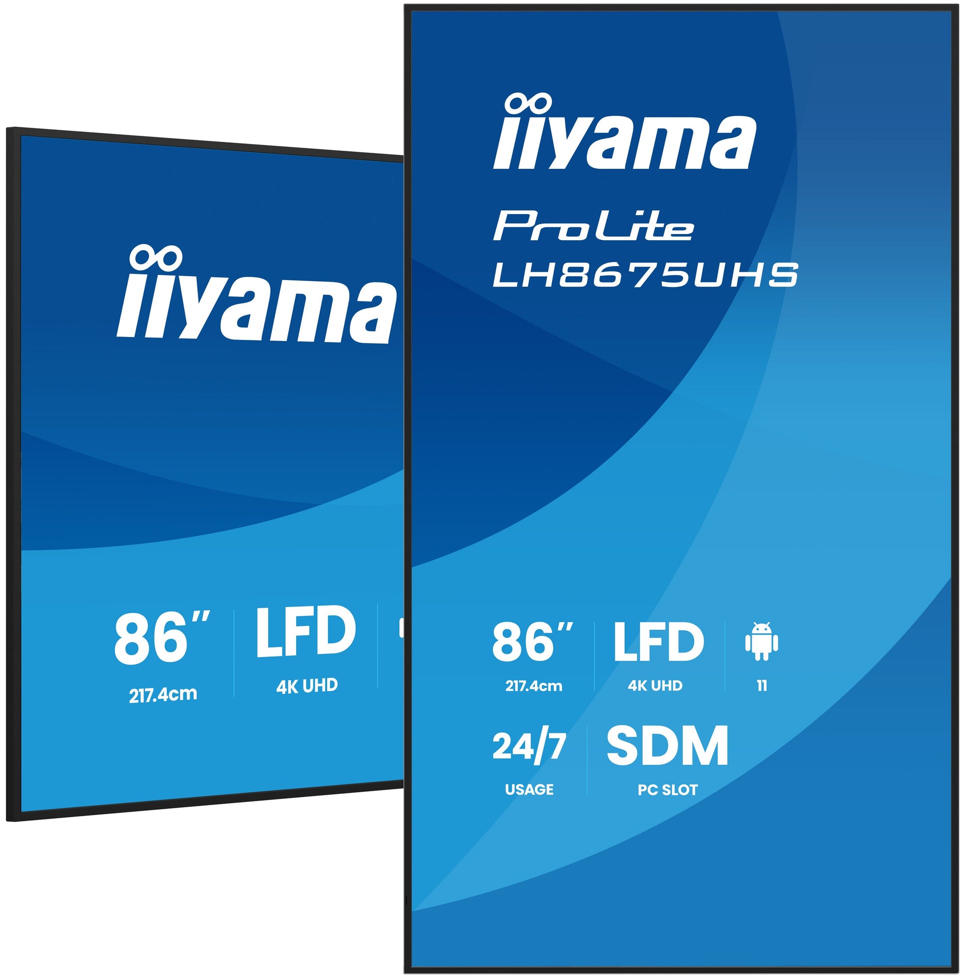iiyama ProLite LH8675UHS-B2AG – Signage-Display, 85,6", Ultra HD 4K, 500 cd/m²