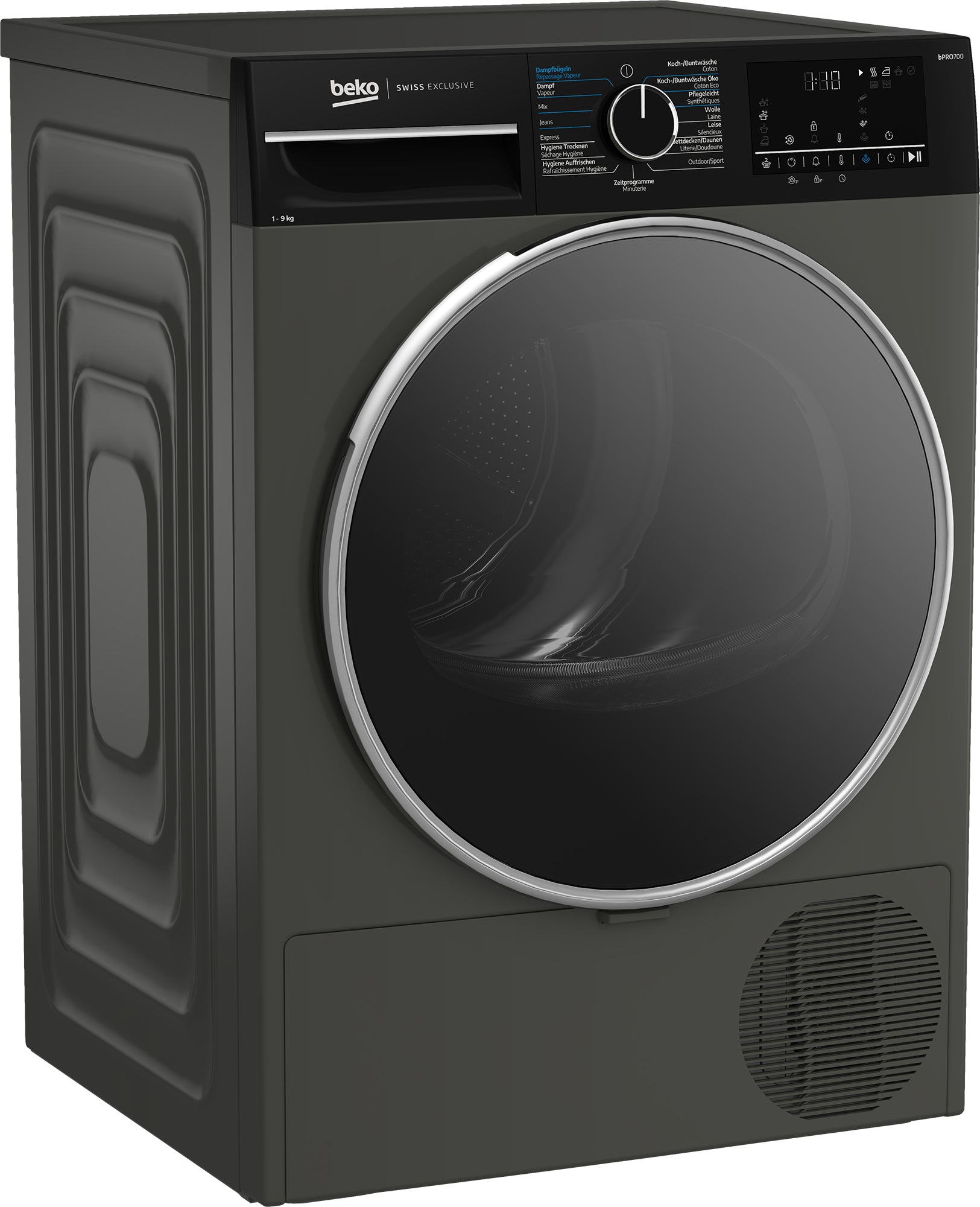 Beko Wäschetrockner TR529 – 9 kg, Wärmepumpe, Grau, 598 × 672 × 846 mm