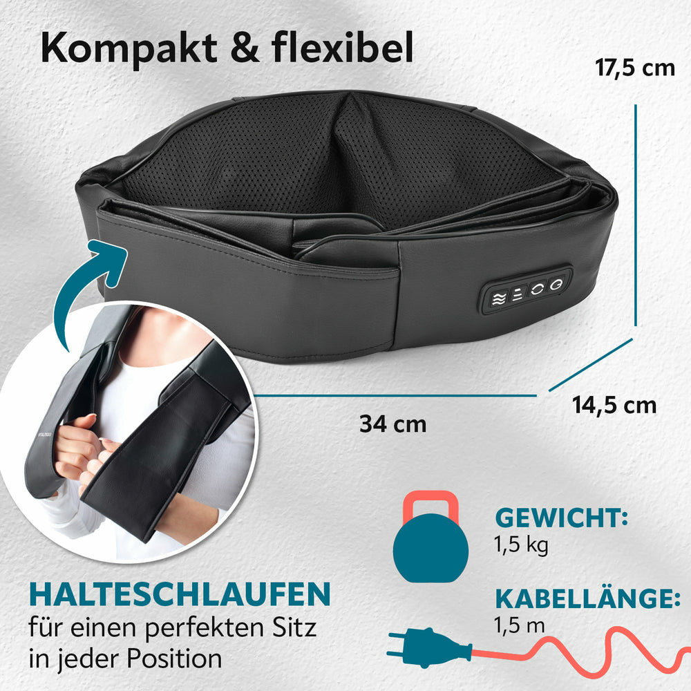 Vitalmaxx Shiatsu Massagegerät – 3 Geschwindigkeiten, Heizfunktion