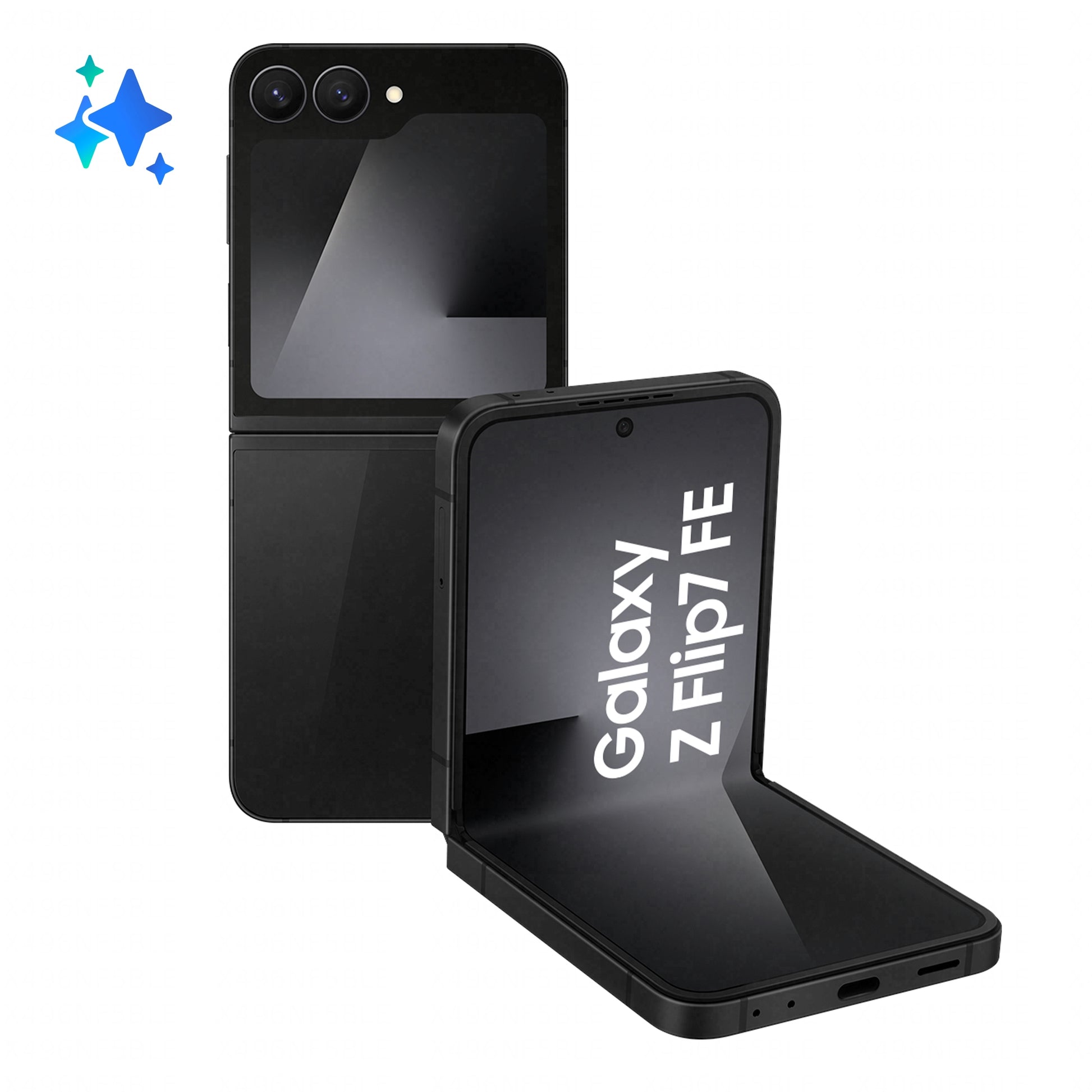 Samsung Galaxy Z Flip7 FE 5G – schwarz, 6,7", 2640 × 1080, Android, 128 GB, 8 GB, eSIM, NFC