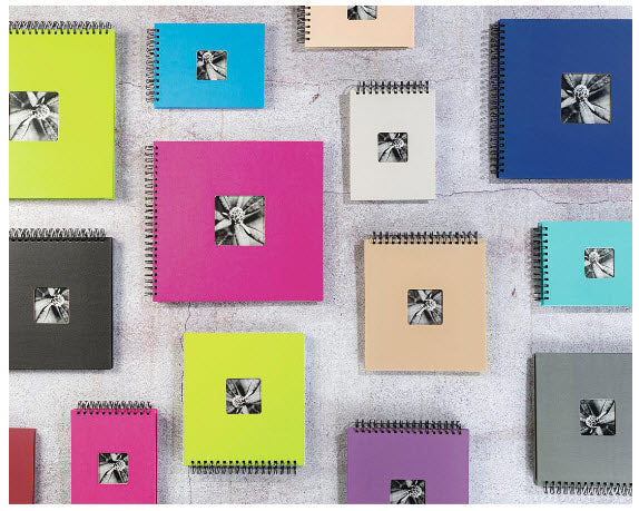Hama Fotoalbum Wiro Fine Art – pink, mit Pergaminzwischenblättern, Papier, 360 × 320 mm