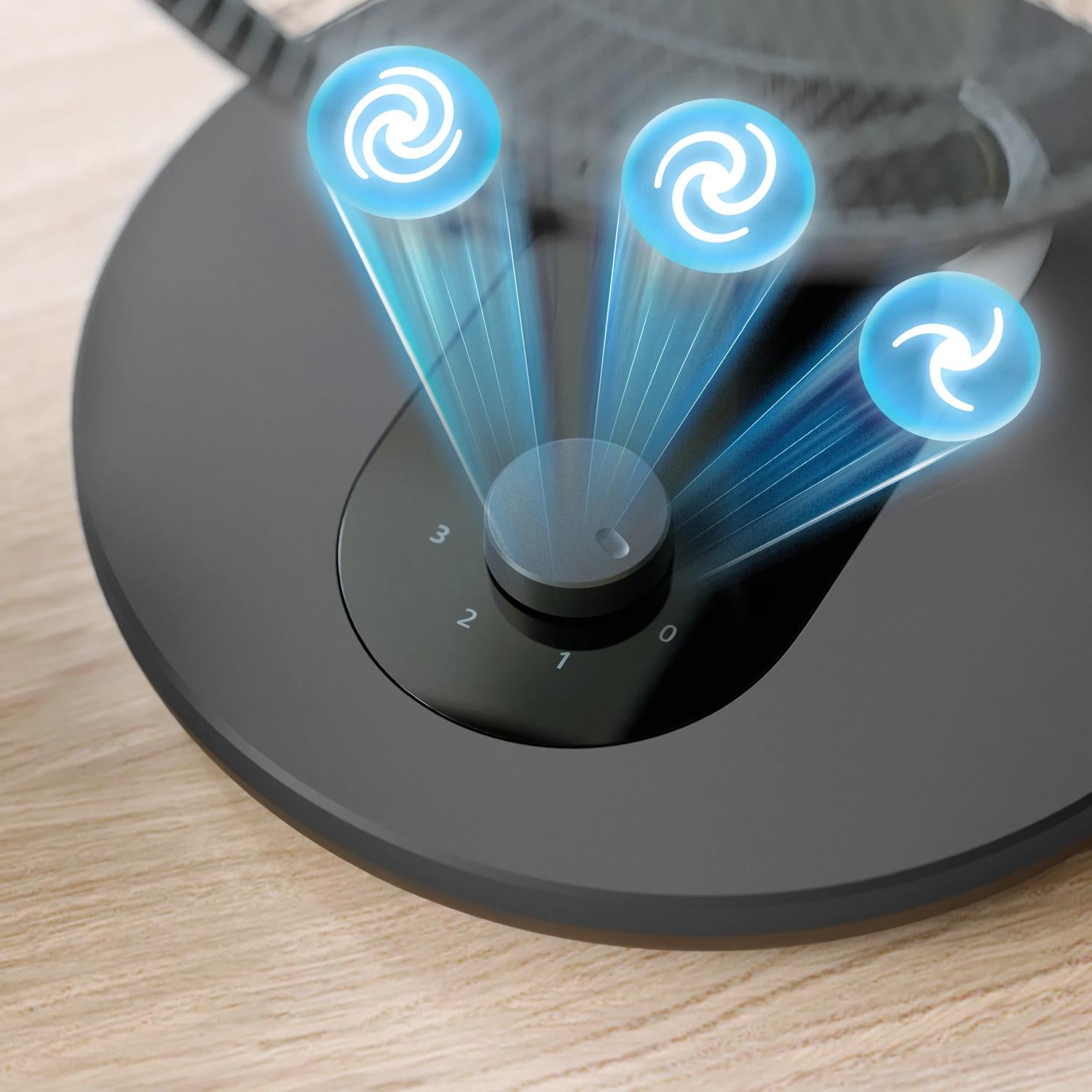 Philips Tischventilator CX1030/01 – 35 cm, 3 Stufen, oszillierend, 35 W, 45 dB(A), Schwarz