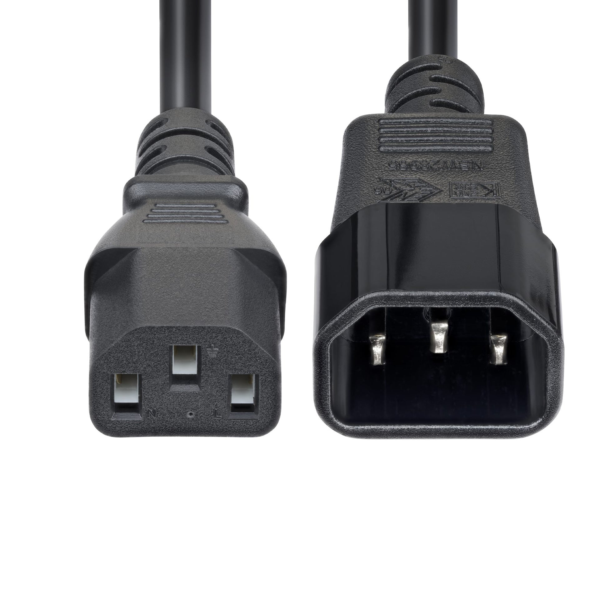 StarTech.com Netzkabel – IEC C14 zu IEC C13, 4,57 m, 250 V/15 A, schwarz