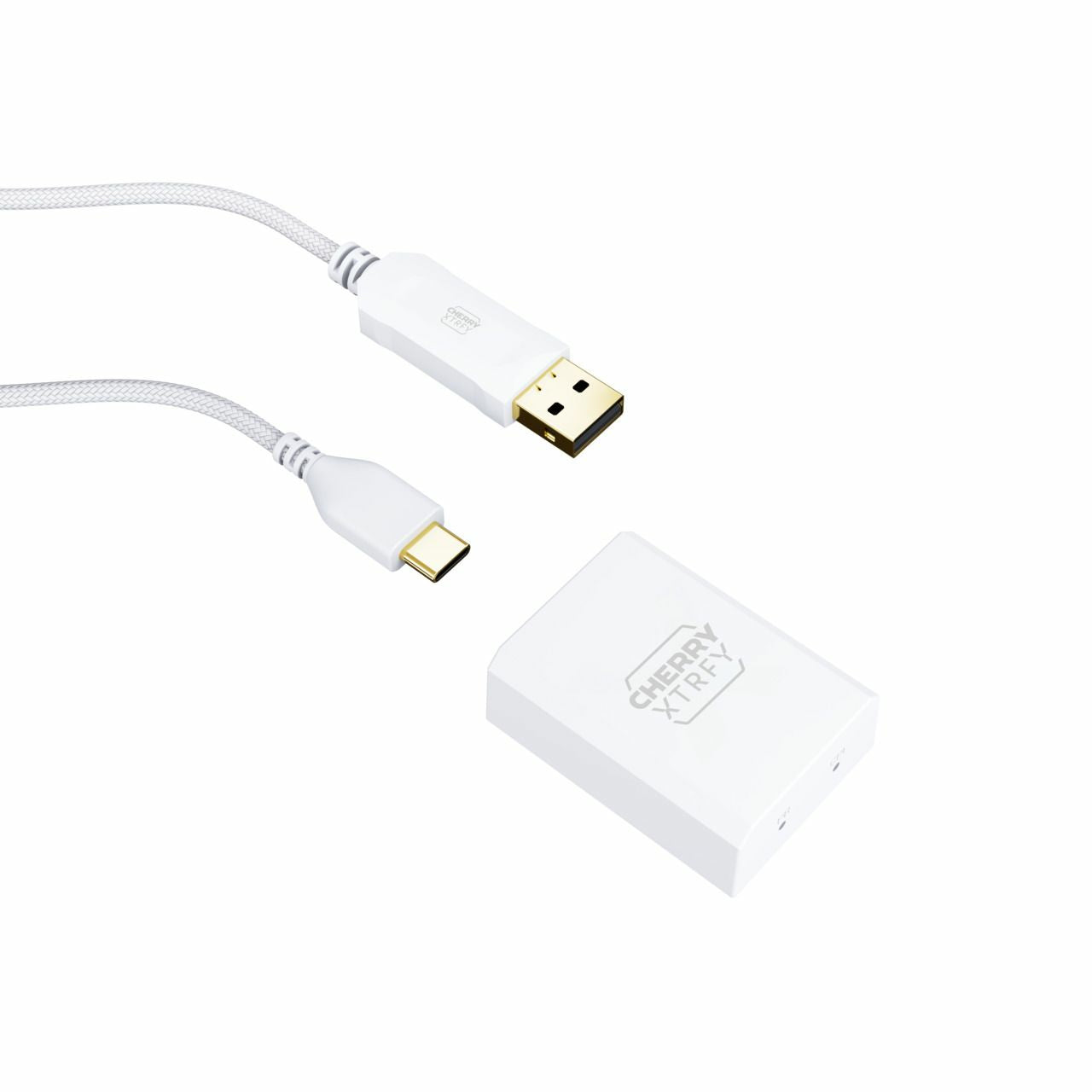 CHERRY XTRFY M68 Pro Wireless – Gaming-Maus – Kabellos (2,4 GHz), 26000 DPI, rechts, Schwarz/Weiss