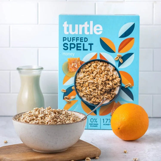 turtle Cerealien Gepuffter Dinkel Honig – Bio, laktosefrei – 300 g