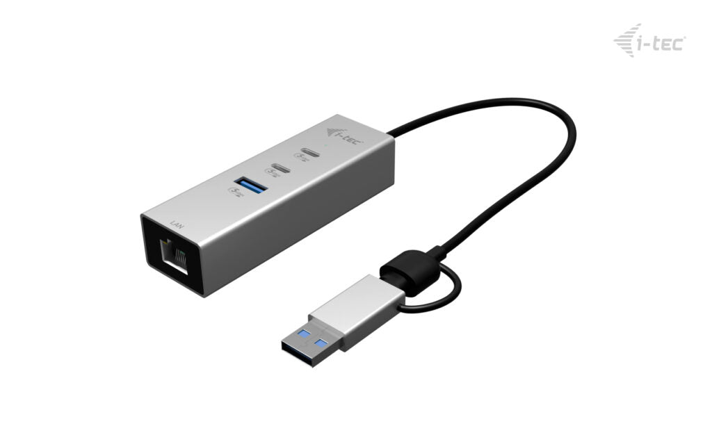 i-tec USB-Hub – USB-C/USB-A, 2× USB-C, 1× USB-A, 2.5GbE, für Windows/Mac/ChromeOS