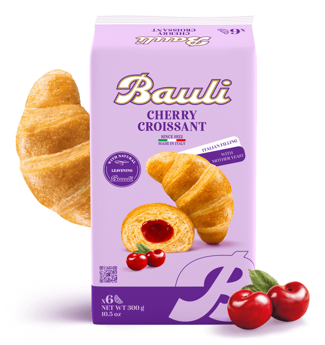 Bauli Croissant – Kirsche – 6 × 50 g