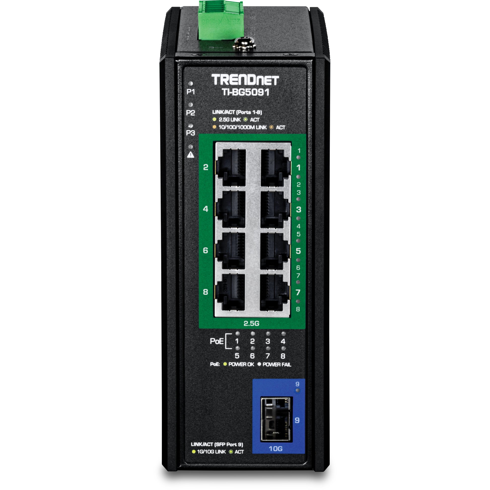TRENDnet TI-BG5091 – Switch – 8×2.5G, 1×SFP+, PoE++ 480 W