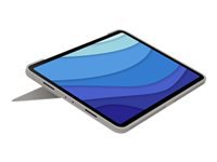 Logitech Combo Touch – Tastatur, US-Layout (EN), mit Touchpad, Sand – für iPad Pro 11" (1., 2. & 3. Gen.)