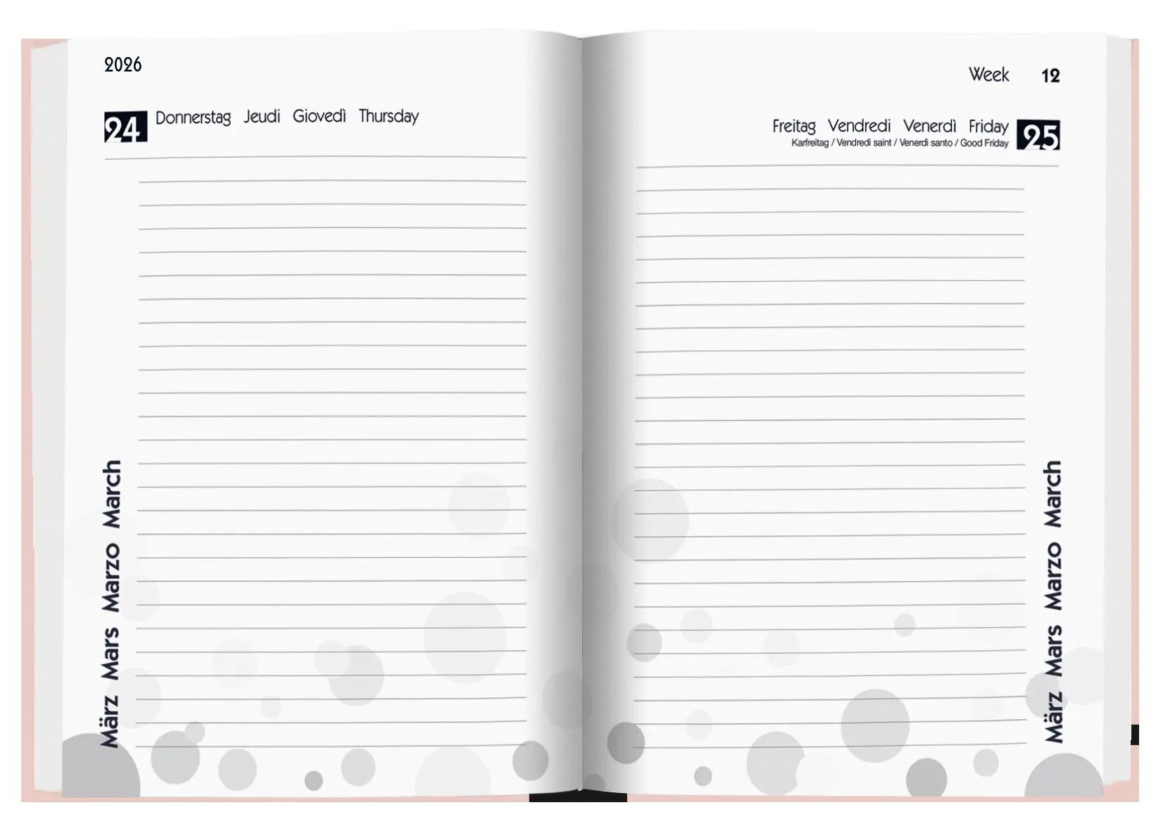 Biella mydiary Schüleragenda – 1 Tag/Seite, gebunden, 12 × 16,5 cm, Aug–Jul, Trend, FSC