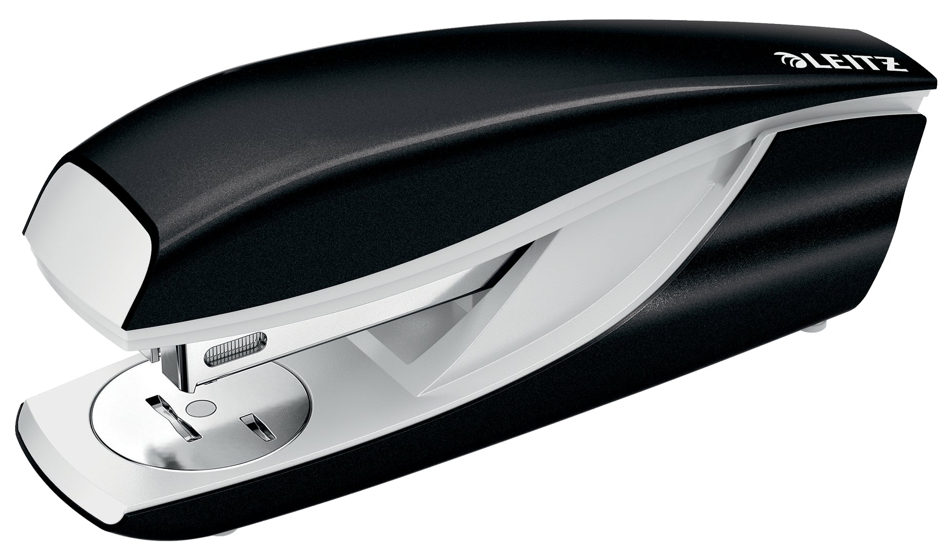 Leitz NeXXt 5502 WOW – Hefter, Oberlademechanik, Integrierter Heftklammer-Entferner, Einlegetiefe 38 mm, Schwarz