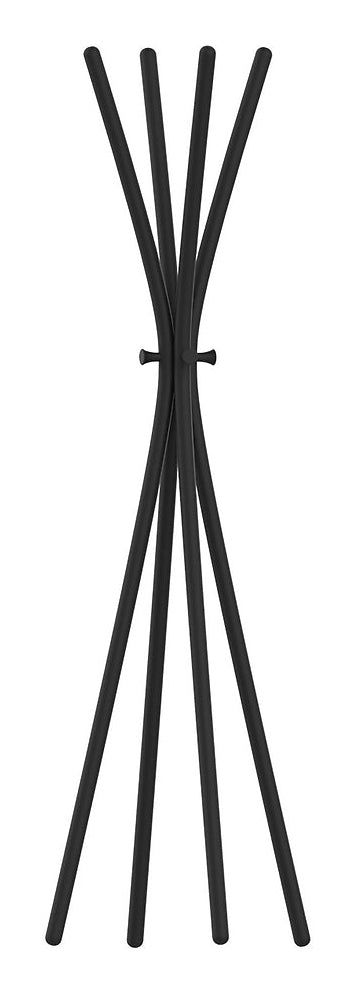 Unilux Garderobenständer TOTEM – Metall, Schwarz, 175 cm, 8 Haken