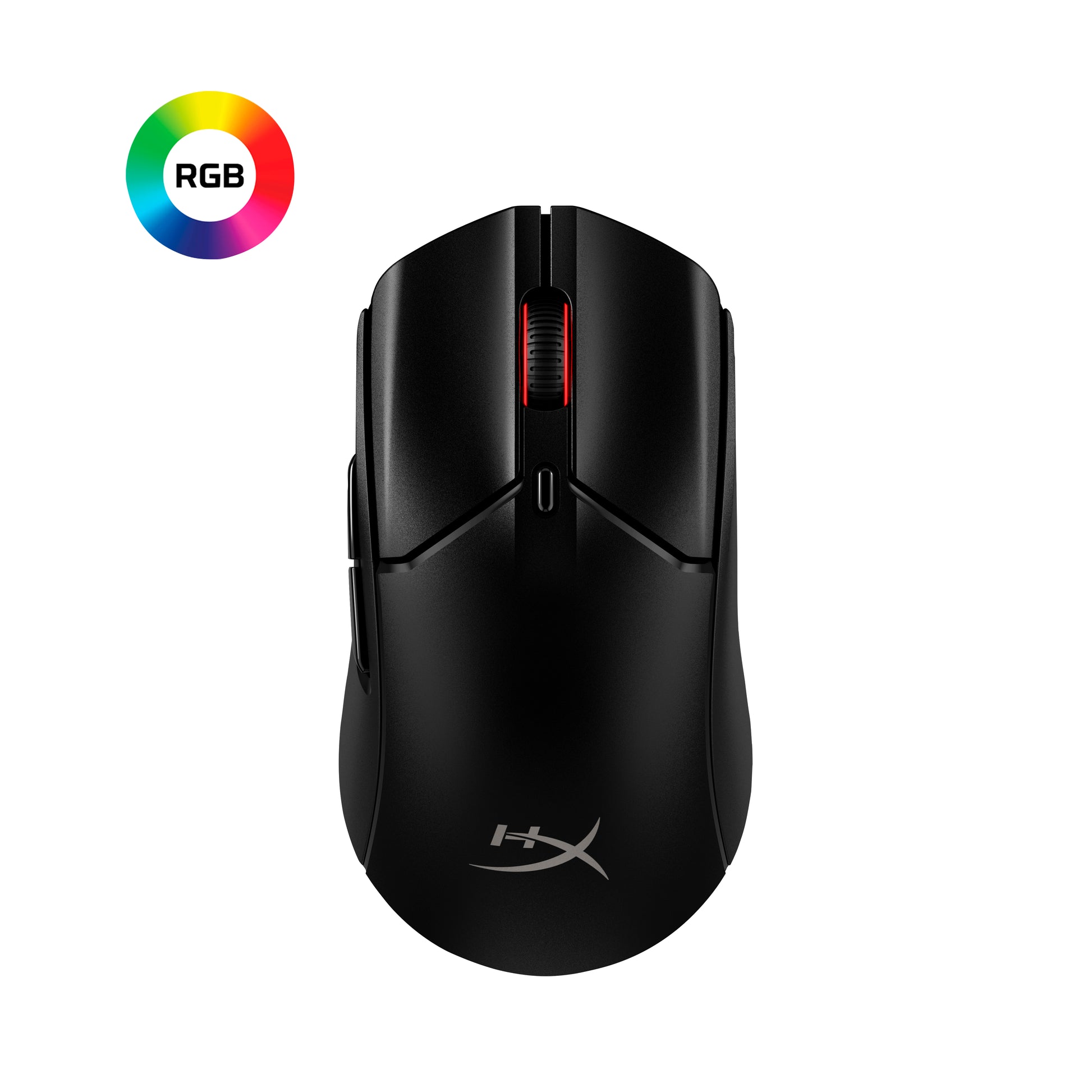 HyperX Pulsefire Haste 2 Gaming-Maus – kabellos, 6 Tasten, für Rechtshänder, RGB-Beleuchtung, schwarz