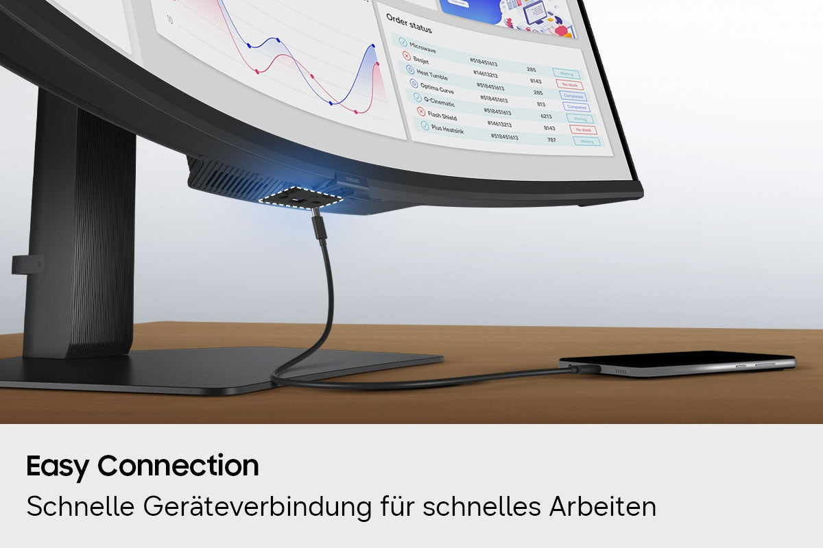Samsung S85TH – 40" Gebogen 1000R, 5120 × 2160, VA, 144 Hz, USB-C 140 W, KVM, LAN, HDR10+