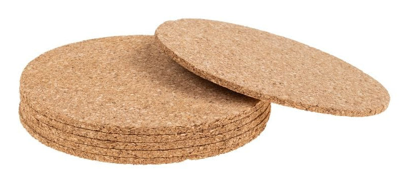 Furber. Furber Glasuntersetzer – 6er Set, Ø 10,0 cm, Kork, Braun, für Gläser