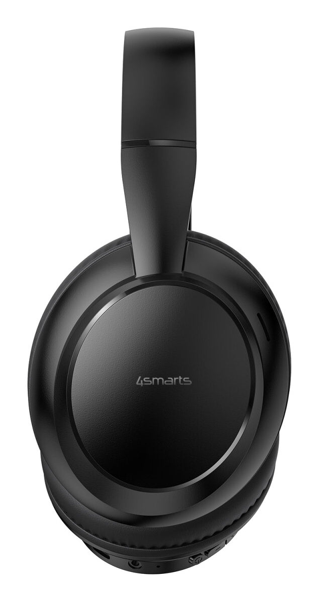 4smarts SkyBuds Wave Over-Ear Kopfhörer – Stereo, Kabel + BT, 3,5 mm Klinke, USB-C, Schwarz, BT 5.4