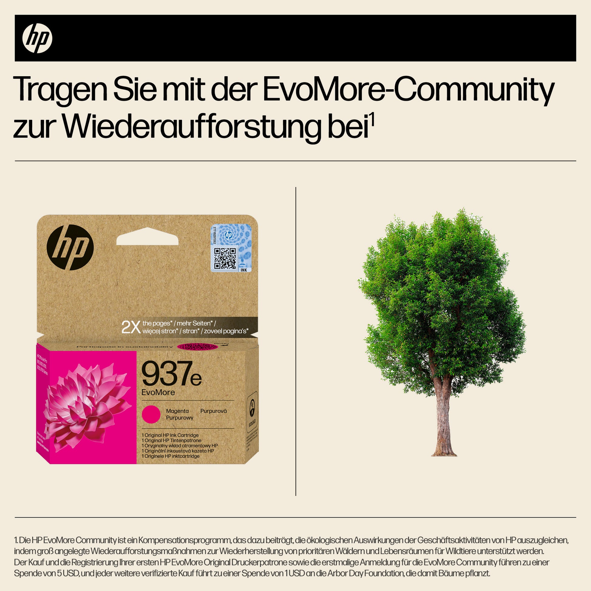 HP 937EXL Evomore Magenta Tintenpatrone (Original) – 1'650 Seiten – für 937E