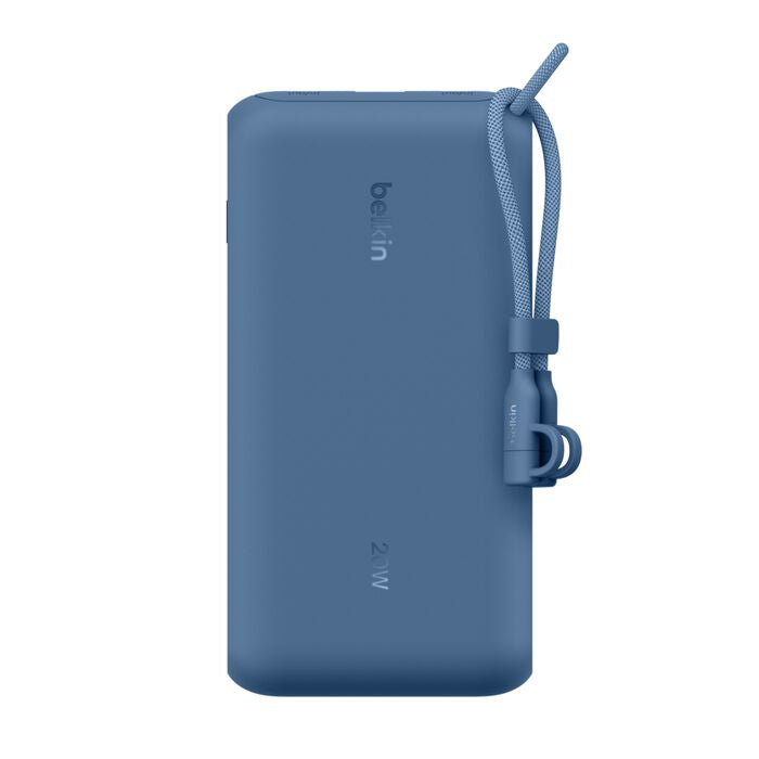 Belkin Powerbank 20000 mAh, PD 20 W, mit Display, Blau
