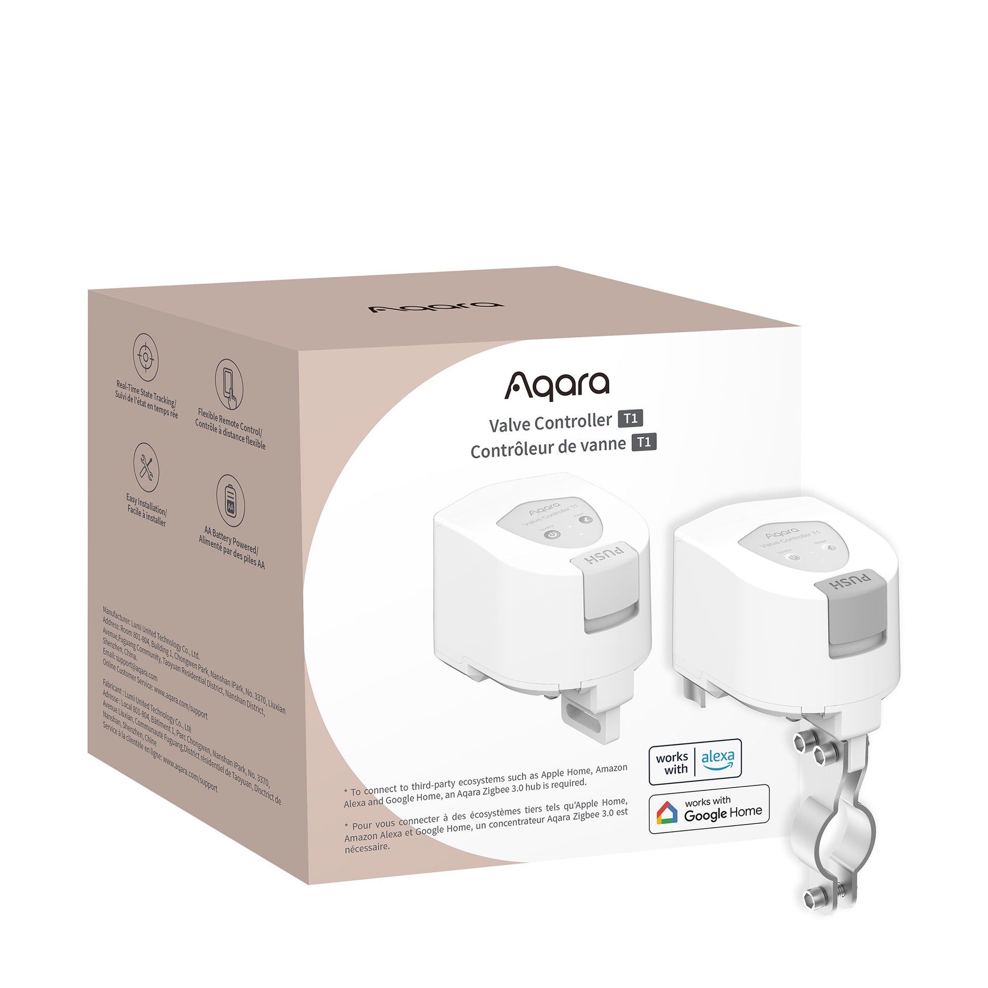 Aqara Ventilsteuerung T1 – Zubehör – Ventilsteuerung, Zigbee 3.0 – für HomeKit, Alexa, Google Assistant