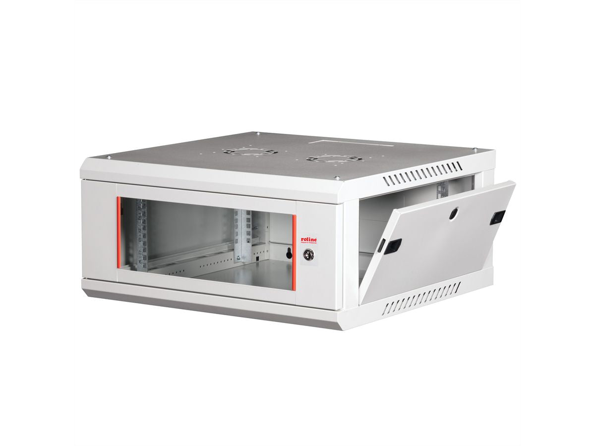 ROLINE Basic Plus – 19" Wandverteiler 4U, IP20, abschliessbar, 600 × 600 × 290 mm, lichtgrau, Stahl