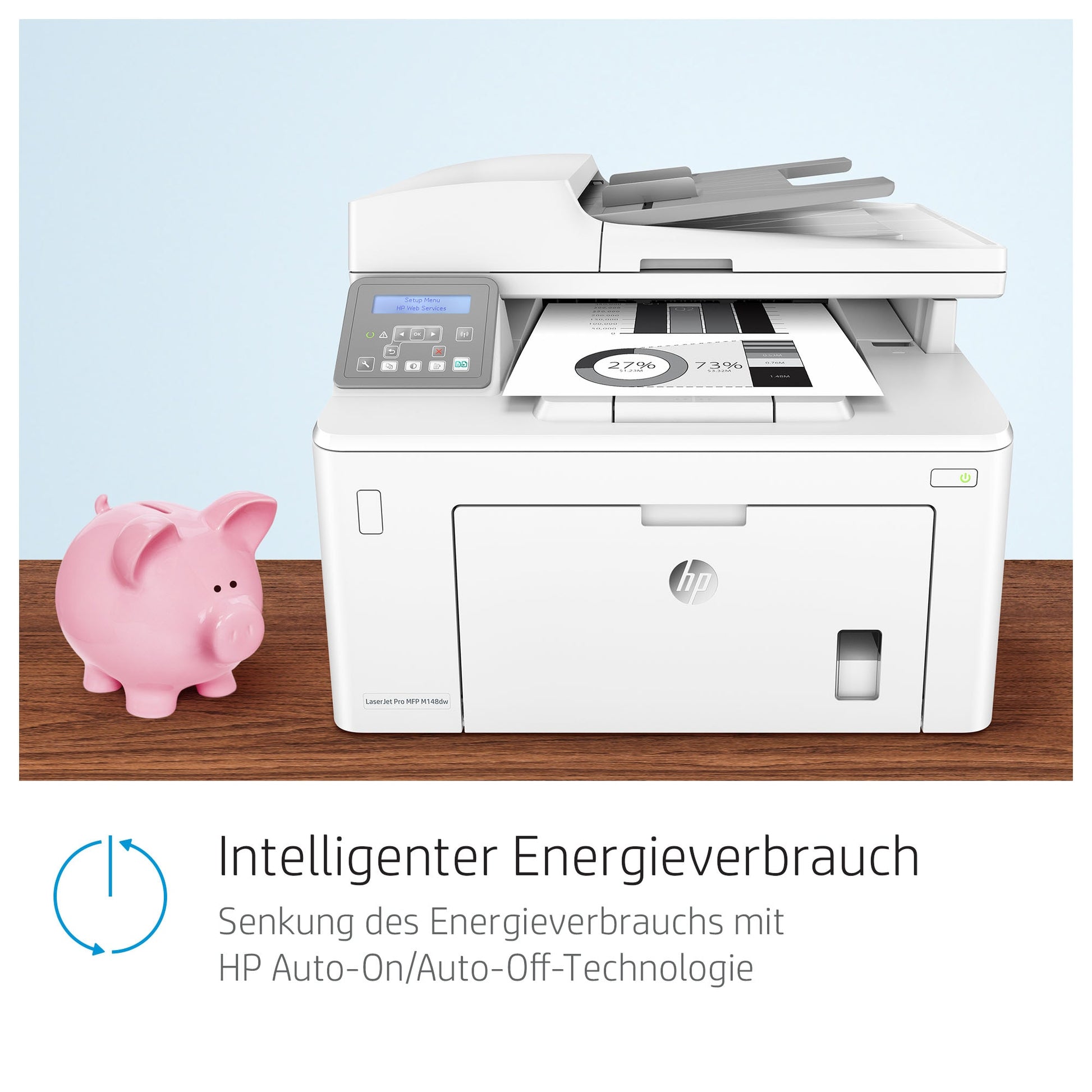 HP LaserJet Pro MFP M148dw – SW-Laser-Multifunktionsdrucker, A4, 3-in-1, Duplex, ADF, WLAN/LAN, AirPrint
