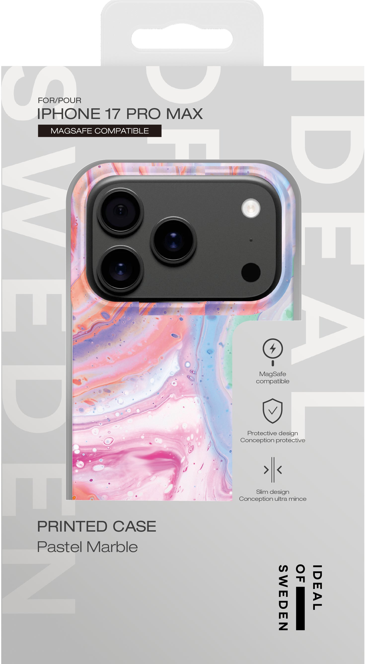 iDeal of Sweden Backcover – für Apple iPhone 17 Pro Max – Pastell Marmor – PC, MagSafe-kompatibel