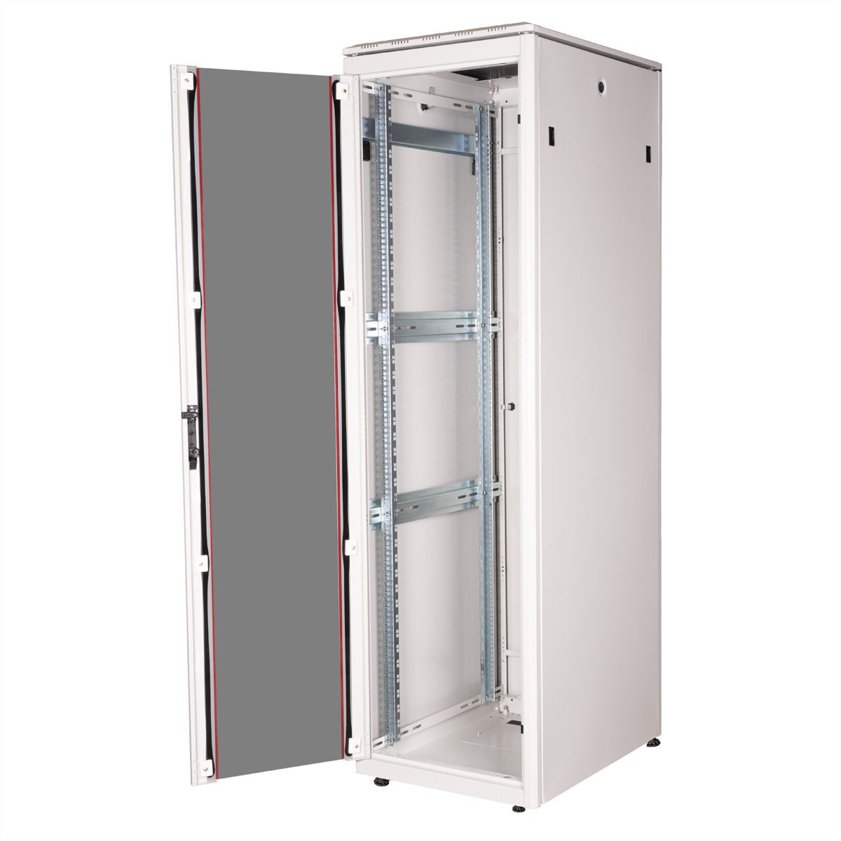ROLINE Pro – 19" Netzwerkschrank 42U, IP20, abschliessbar, 600 × 800 × 2053 mm, lichtgrau, Stahl