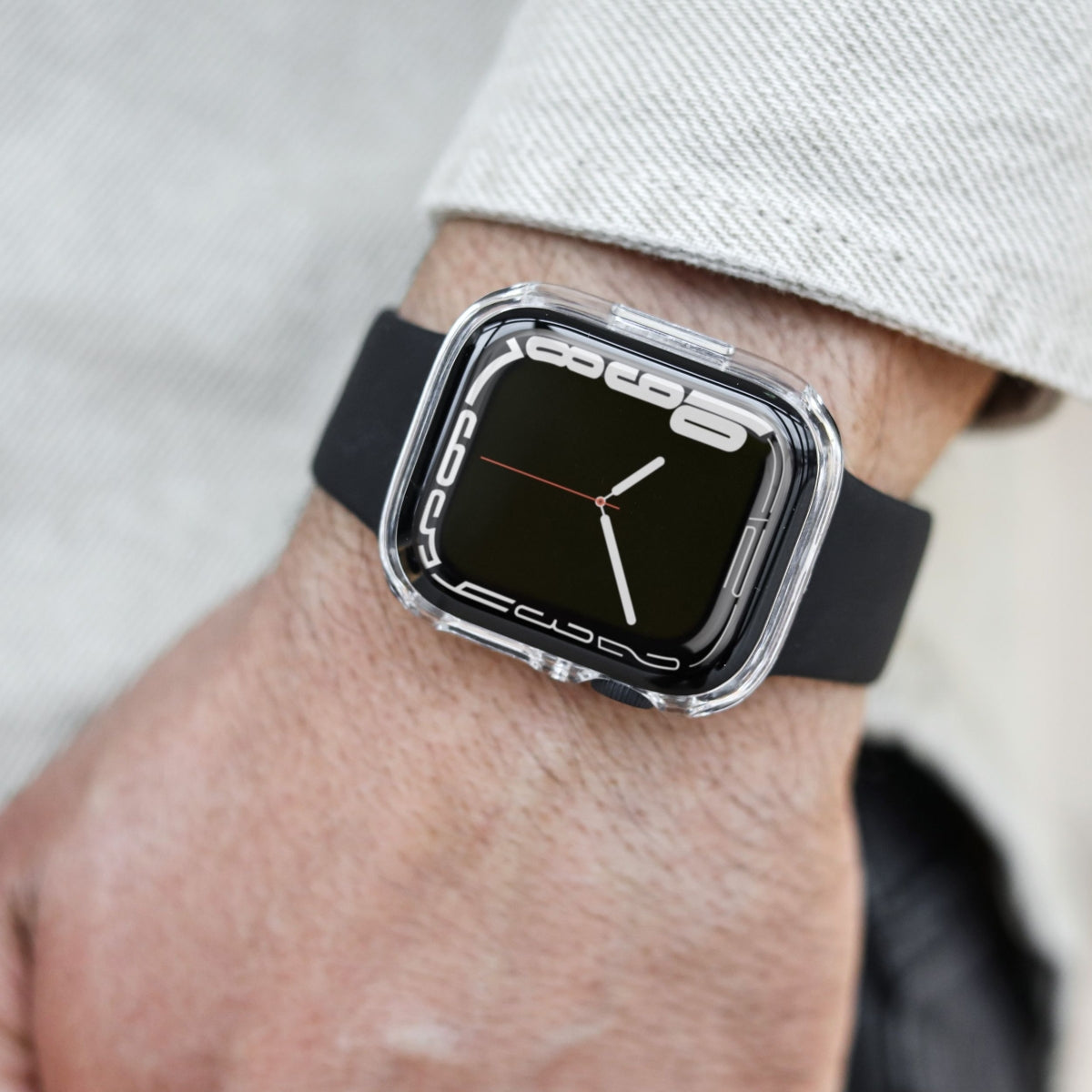 Vonmählen Thin Case – Displayschutz für Apple Watch Series 10 46 mm, Transparent, Silikon & gehärtetes Glas