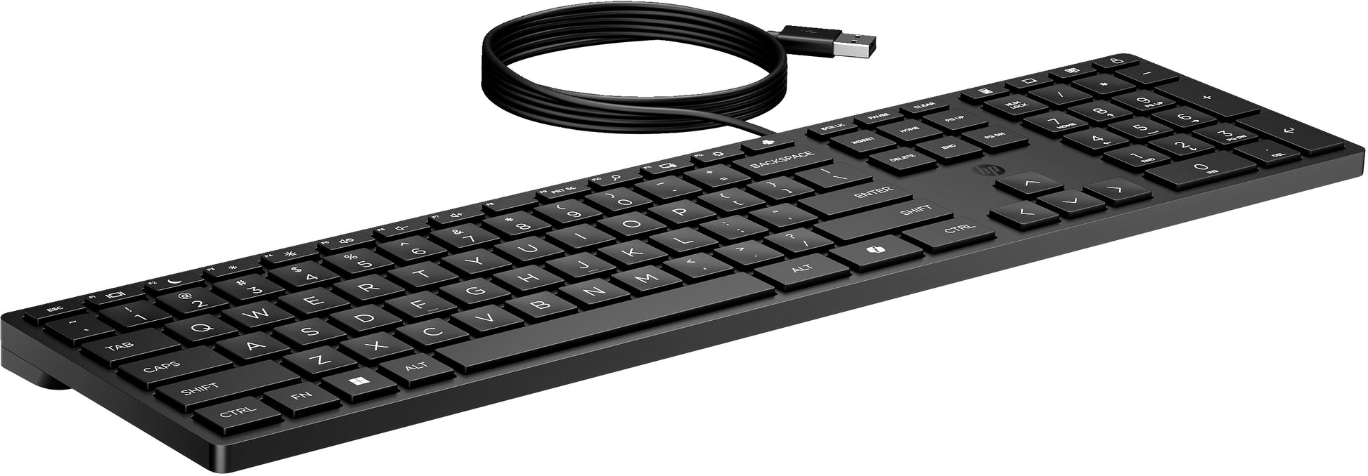 HP 320K – Tastatur – Membran, kabelgebunden, USB, Schwarz