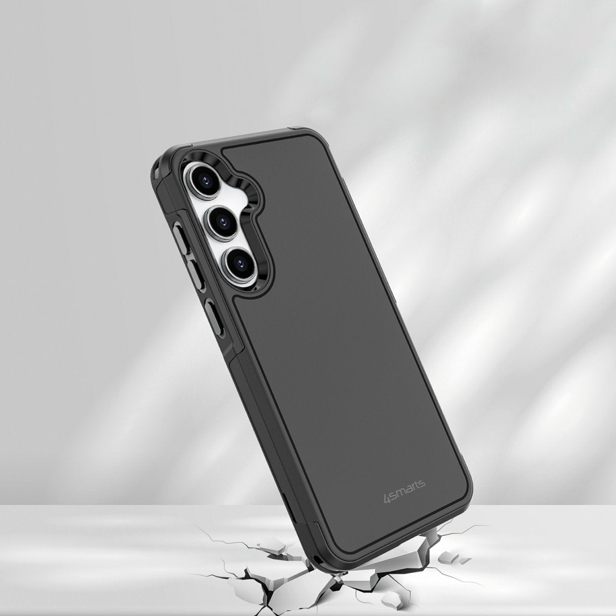 4smarts Defend Backcover – für Samsung Galaxy A55 (5G), PC+TPU, schwarz, bis 1,2 m sturzsicher