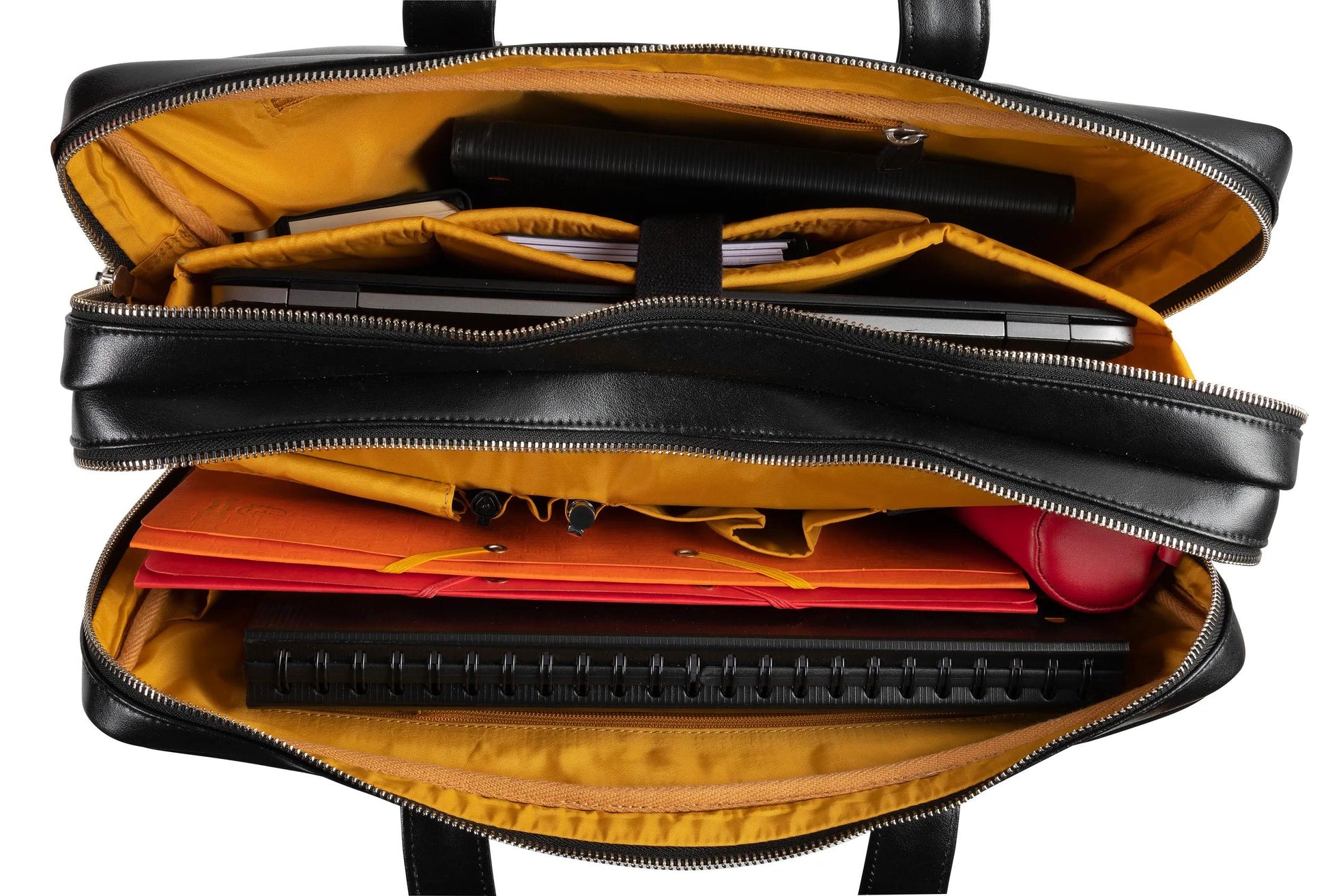 Exacompta Notebook-Tasche für Notebooks bis 15,6" – Leder, wasserabweisend – Schwarz