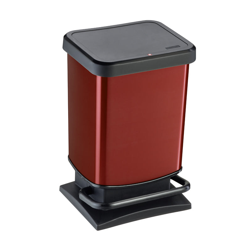 Rotho Abfallcontainer – 40 l – Metall – B × H × T 295 × 676 × 353 mm – Aus recyceltem Material, BPA-frei